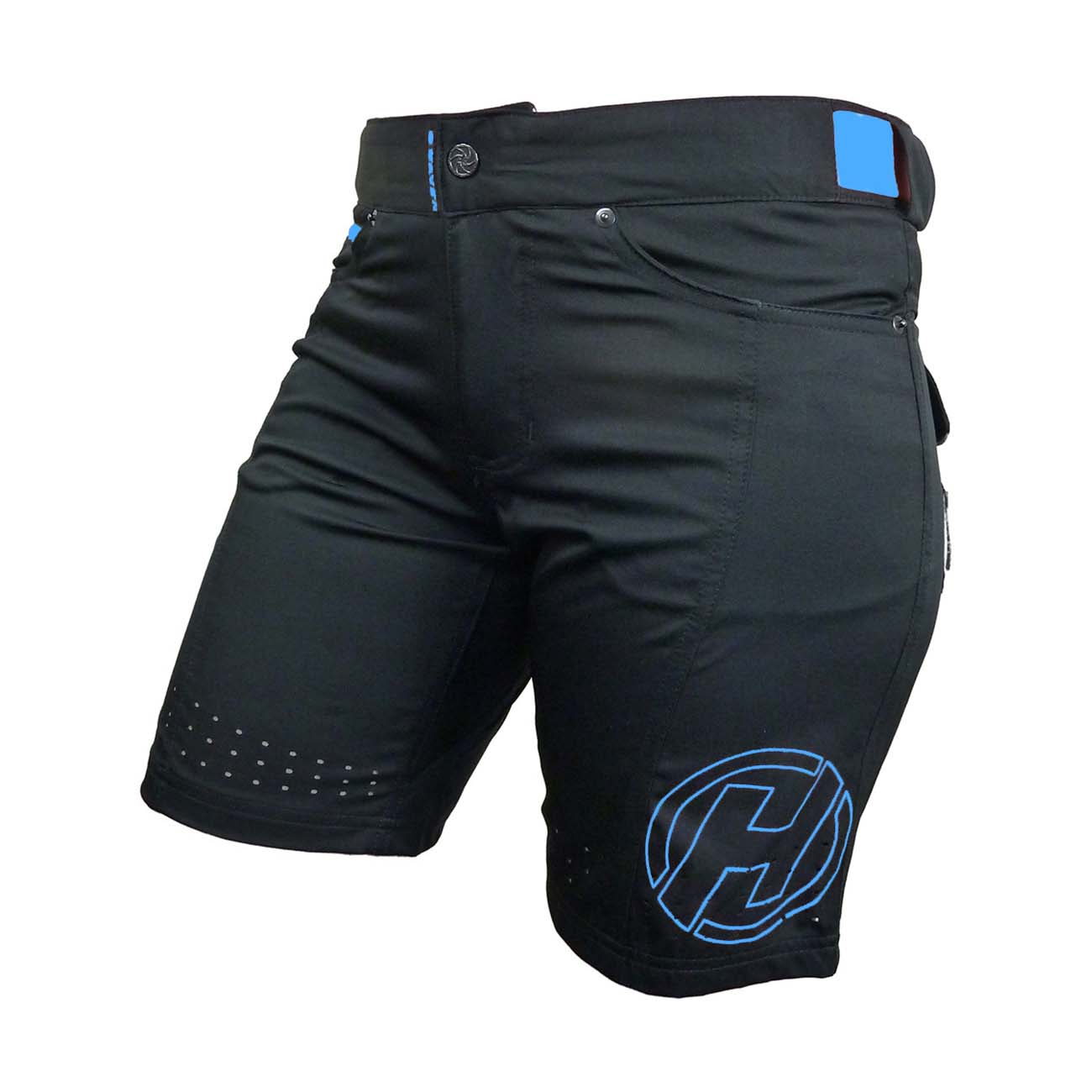 
                HAVEN Cyklistické kalhoty krátké bez laclu - AMAZON LADY - černá/modrá L
            