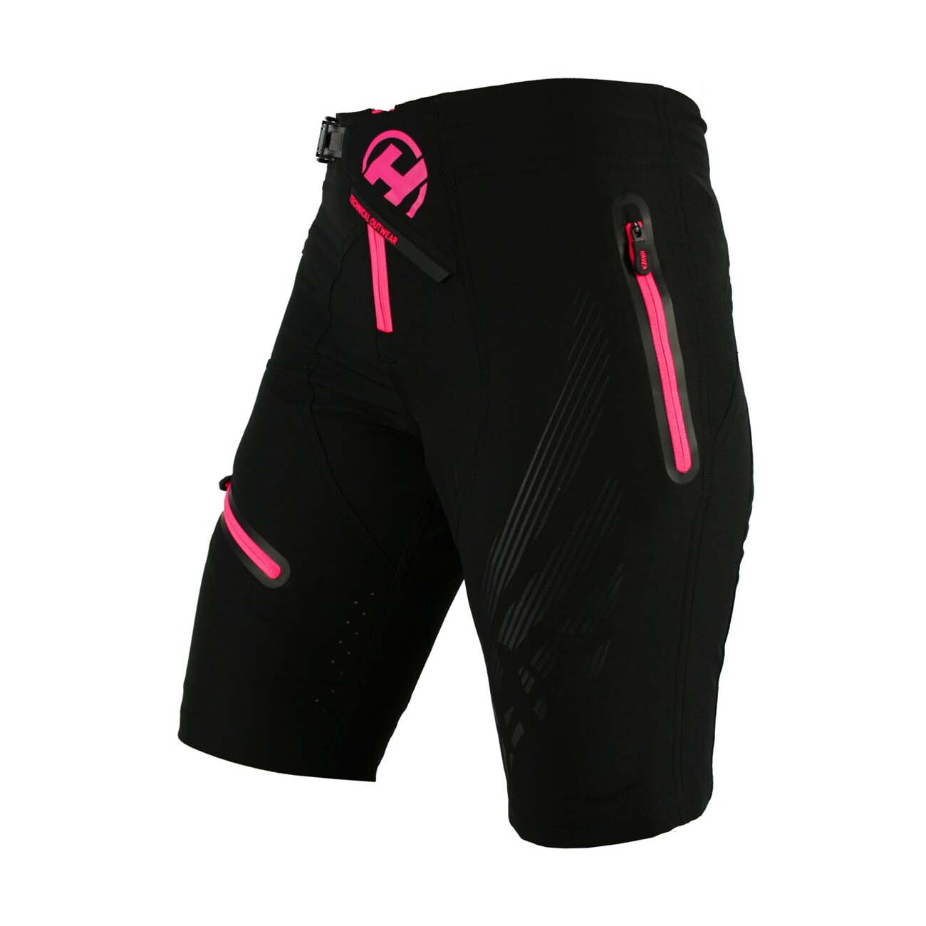 
                HAVEN Cyklistické kalhoty krátké bez laclu - ENERGY LADY - růžová/černá XL
            