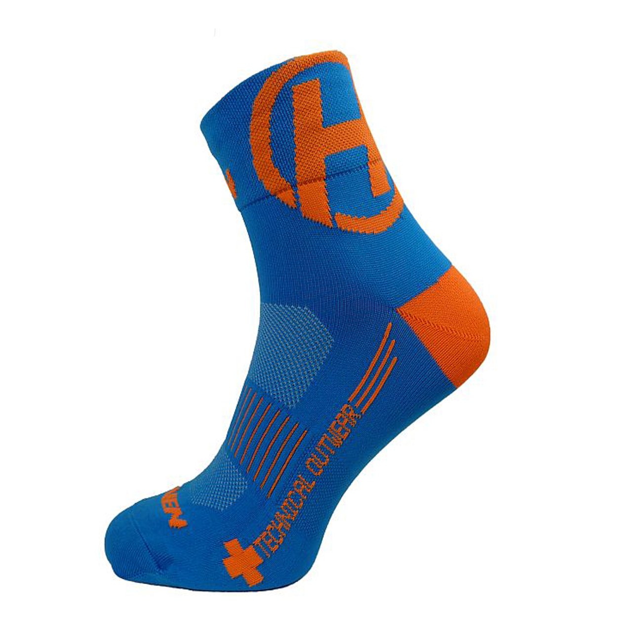 
                HAVEN Cyklistické ponožky klasické - LITE SILVER NEO - modrá/oranžová 44-46
            