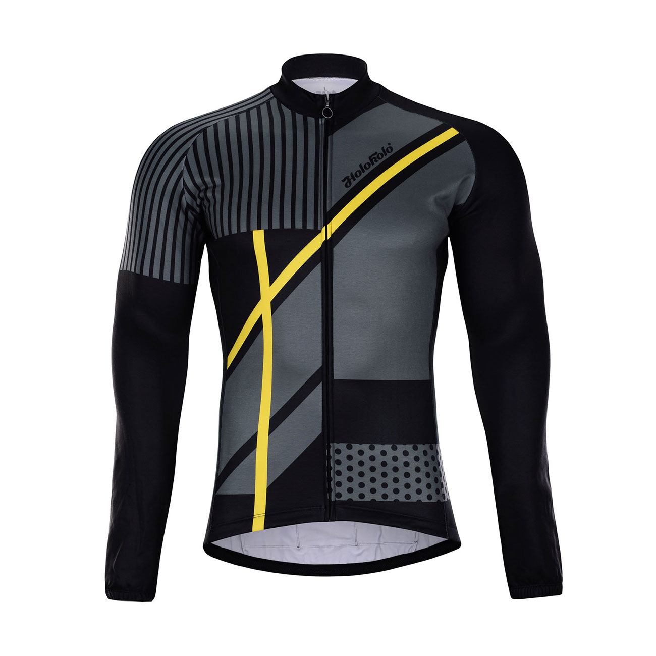 
                HOLOKOLO Cyklistický dres s dlouhým rukávem zimní - TRACE WINTER  - černá/žlutá XS
            