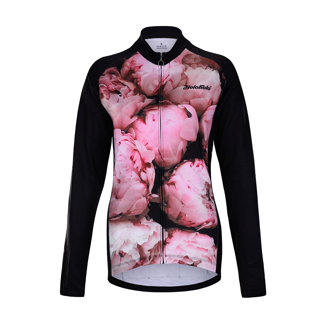 
                HOLOKOLO Cyklistický dres s dlouhým rukávem zimní - PEONY LADY WINTER - růžová/černá M
            