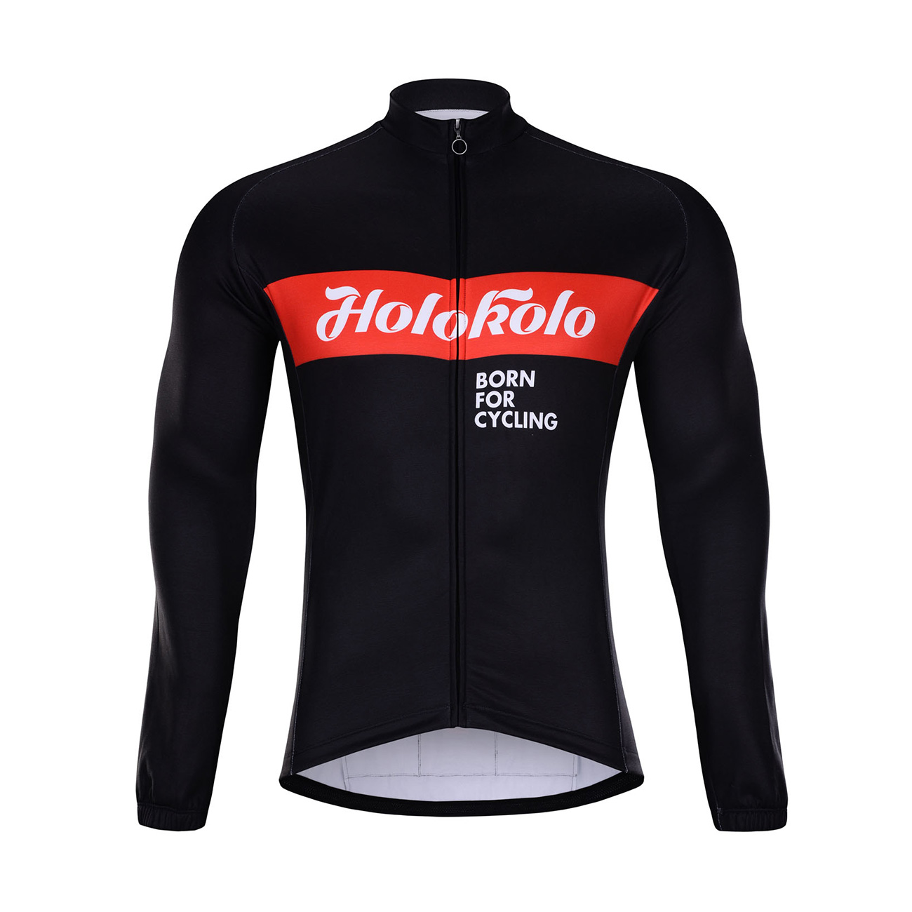 
                HOLOKOLO Cyklistický dres s dlouhým rukávem zimní - OBSIDIAN WINTER  - červená/černá 3XL
            