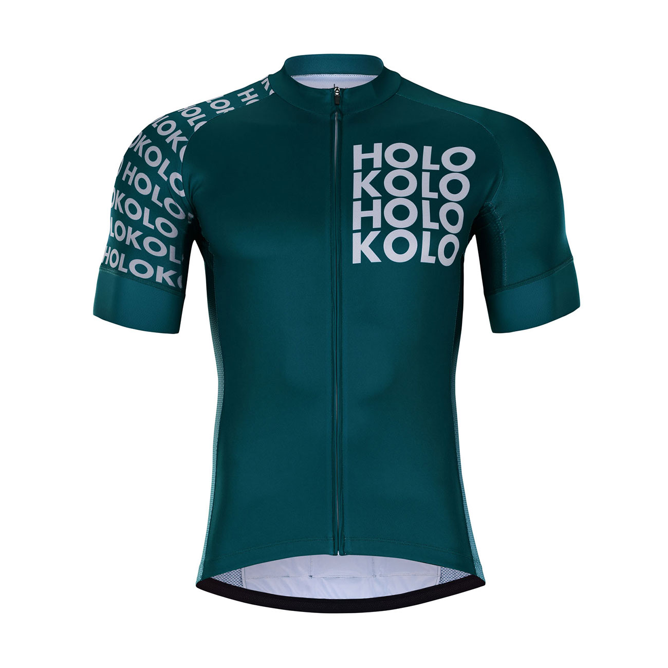 
                HOLOKOLO Cyklistický dres s krátkým rukávem - SHAMROCK - bílá/zelená/modrá 2XL
            