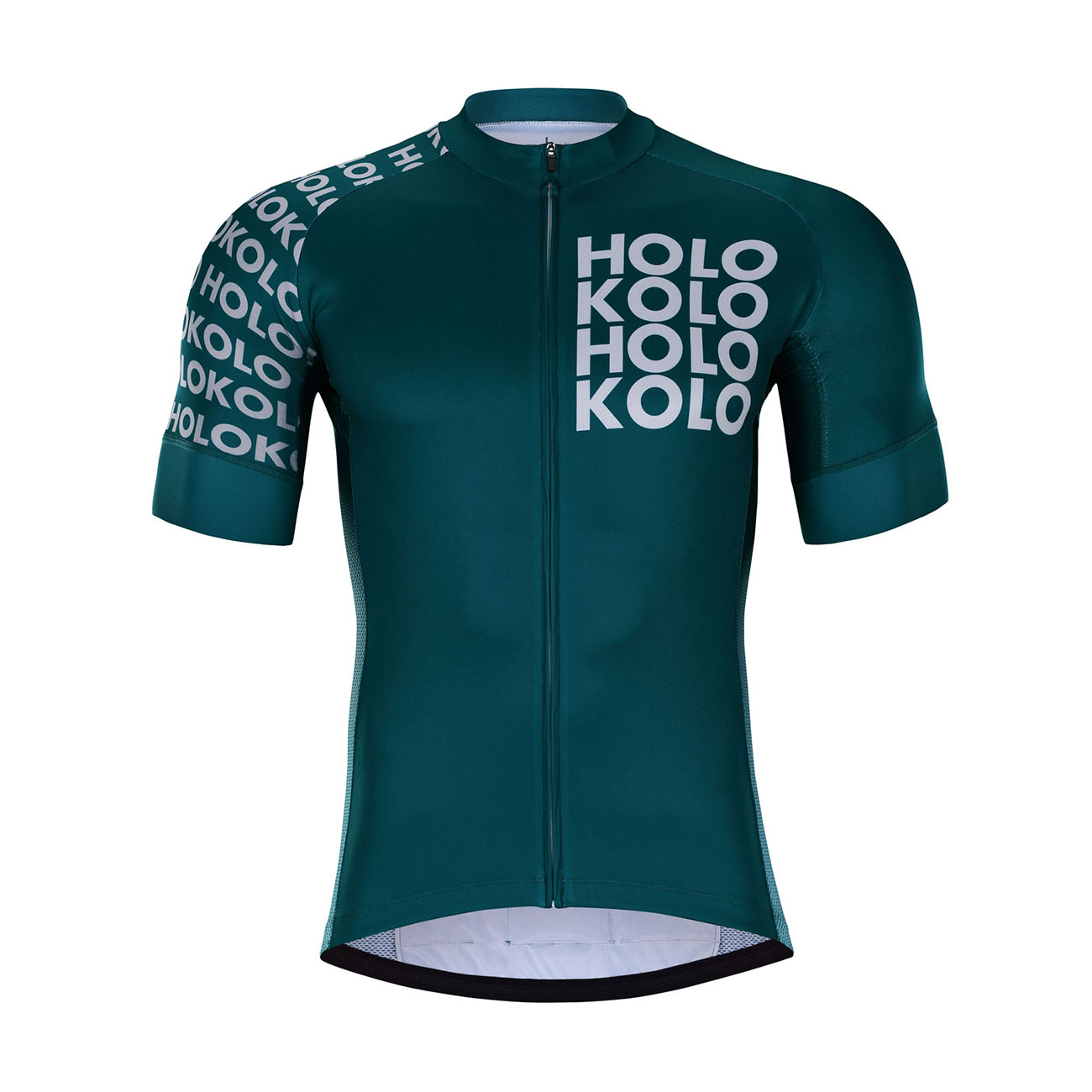 Levně HOLOKOLO Cyklistický dres s krátkým rukávem - SHAMROCK - zelená/modrá/bílá XS