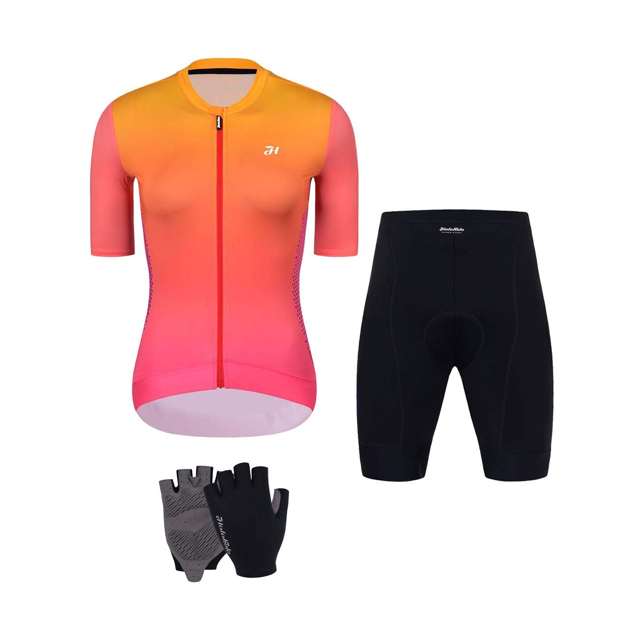 
                HOLOKOLO Cyklistický mega set - INFINITY LADY - oranžová/černá/růžová
            