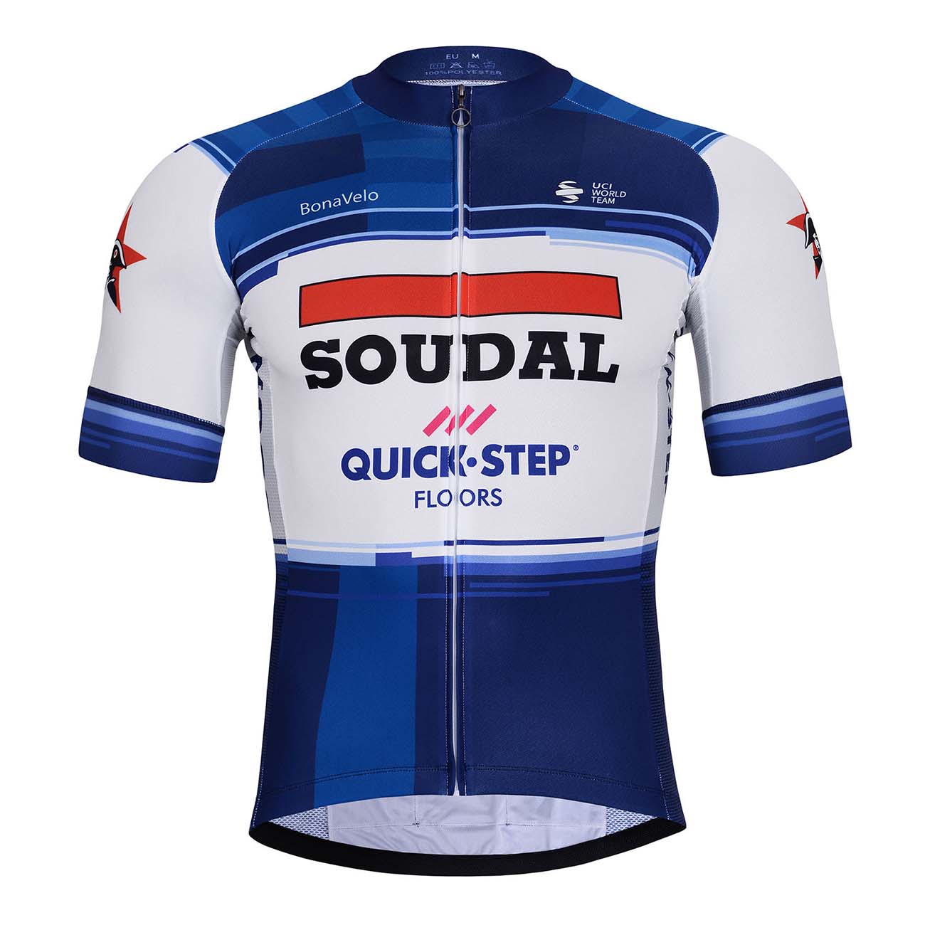 
                BONAVELO Cyklistický dres s krátkým rukávem - SOUDAL QUICK-STEP 24 - bílá/modrá M
            