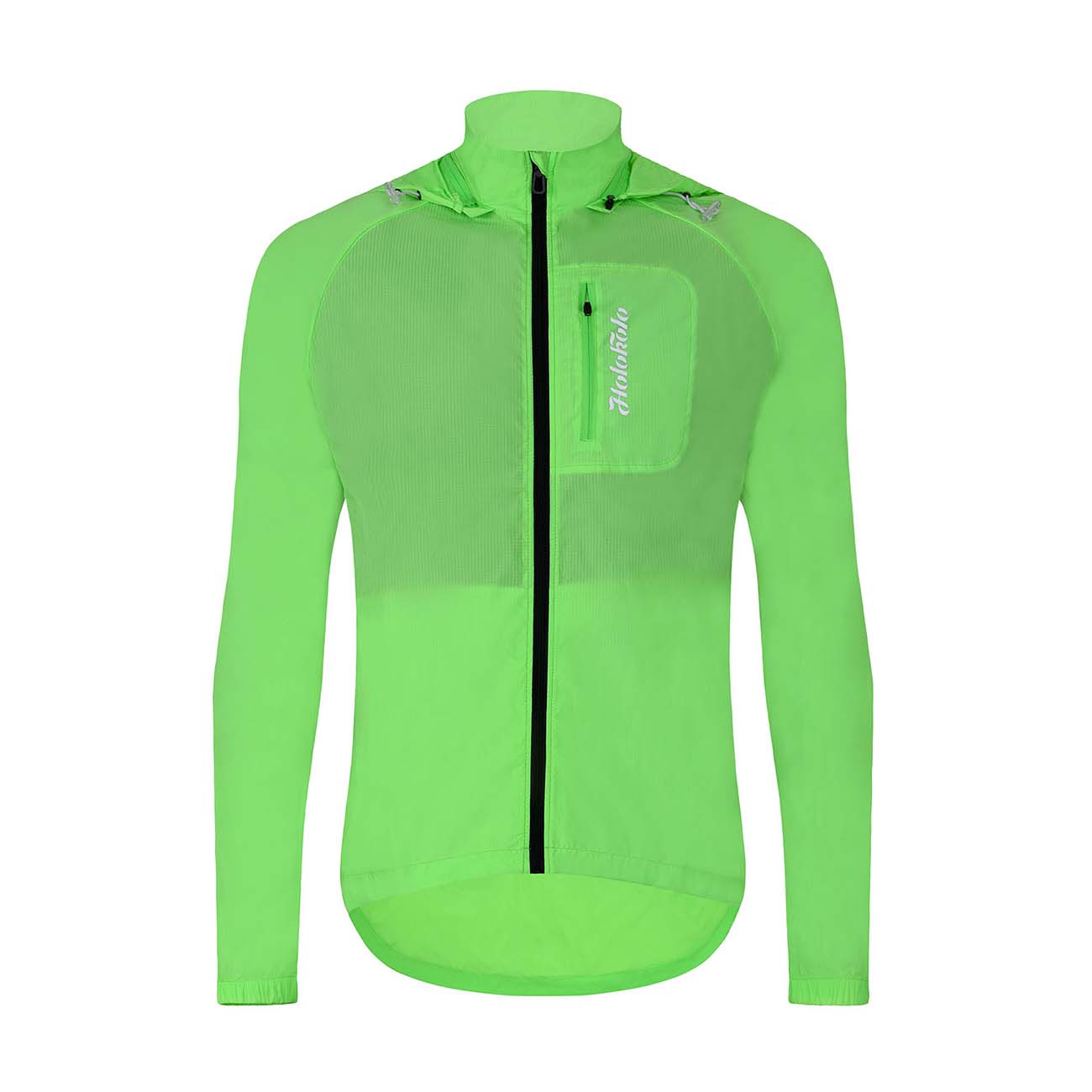 Levně HOLOKOLO Cyklistická větruodolná bunda - WIND/RAIN - zelená 2XL