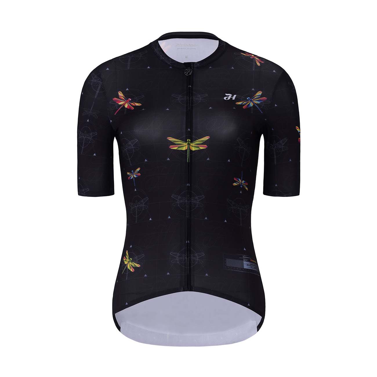 
                HOLOKOLO Cyklistický dres s krátkým rukávem - DRAGONFLIES ELITE LADY - černá M
            