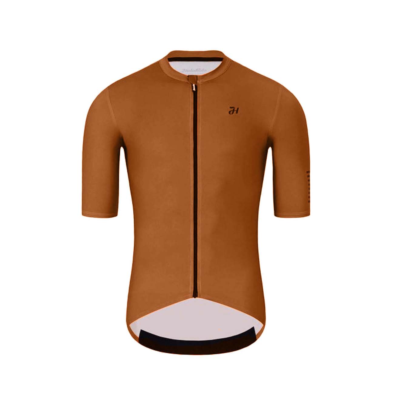 Levně HOLOKOLO Cyklistický dres s krátkým rukávem - VICTORIOUS - hnědá XL