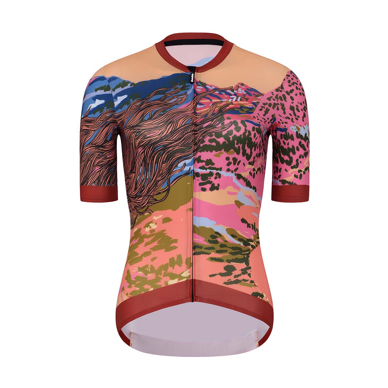 
                HOLOKOLO Cyklistický dres s krátkým rukávem - FREE ELITE LADY - oranžová/vícebarevná
            