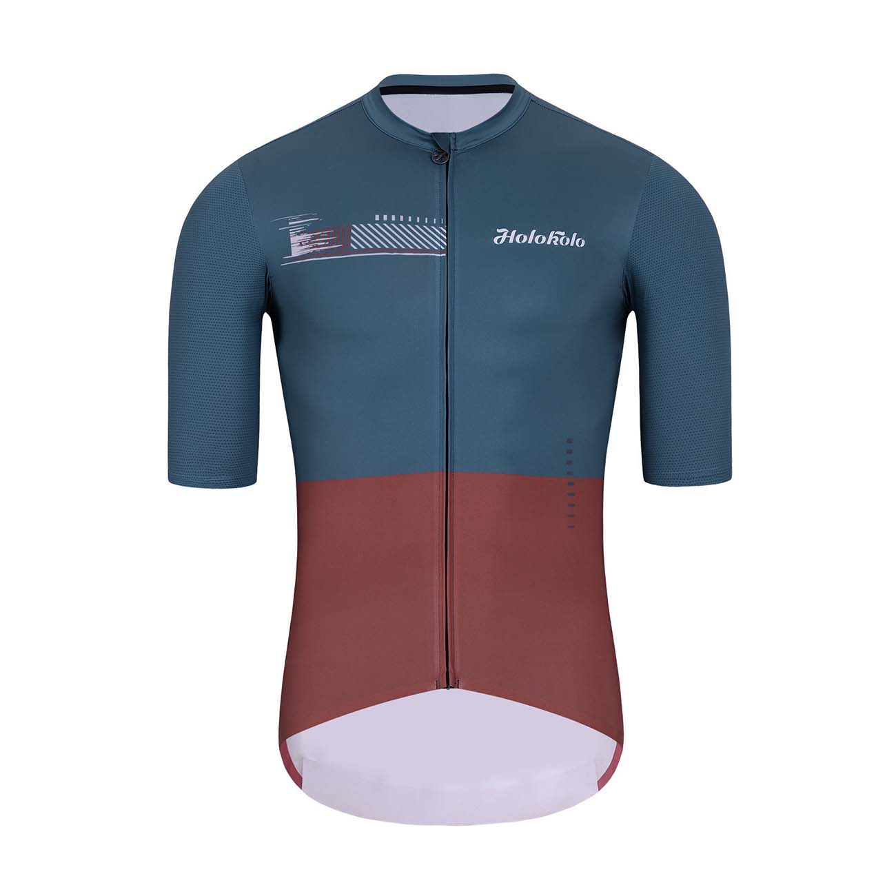 
                HOLOKOLO Cyklistický dres s krátkým rukávem - VIBES - šedá/červená M
            