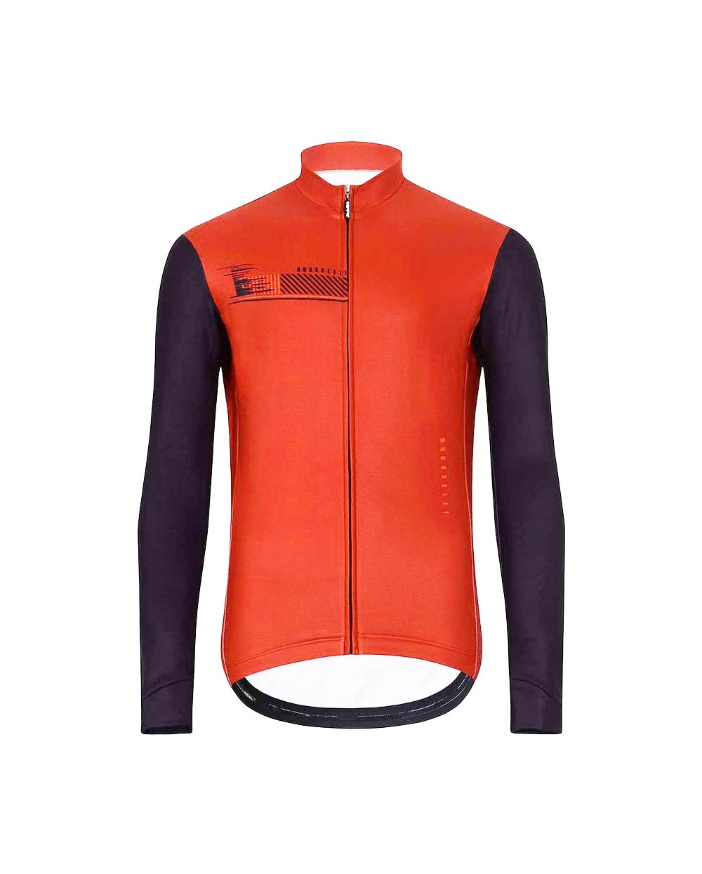 Levně HOLOKOLO Cyklistický dres s dlouhým rukávem zimní - VIBES WINTER - červená/černá XL