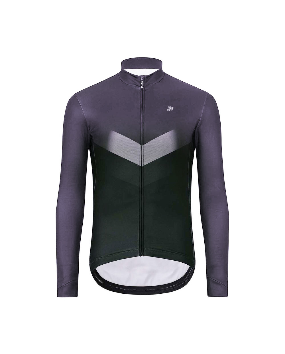 
                HOLOKOLO Cyklistický dres s dlouhým rukávem zimní - ARROW WINTER - šedá/černá 4XL
            