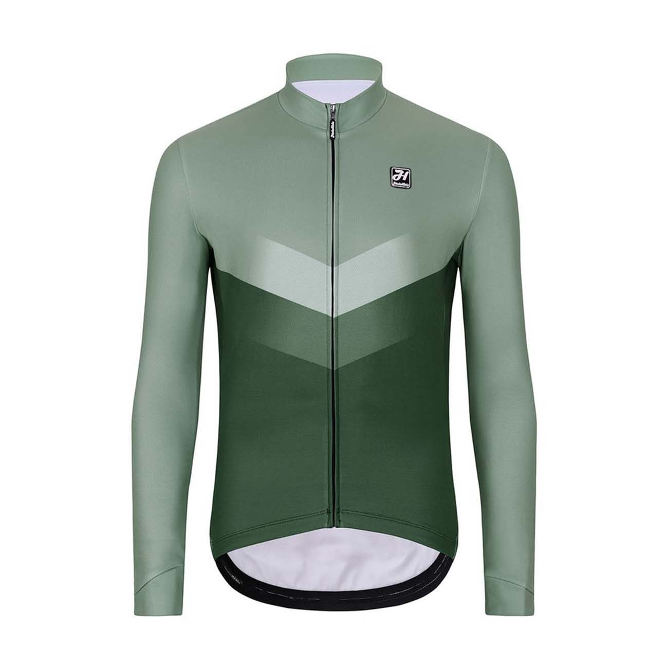 
                HOLOKOLO Cyklistický dres s dlouhým rukávem zimní - ARROW WINTER - zelená 3XL
            