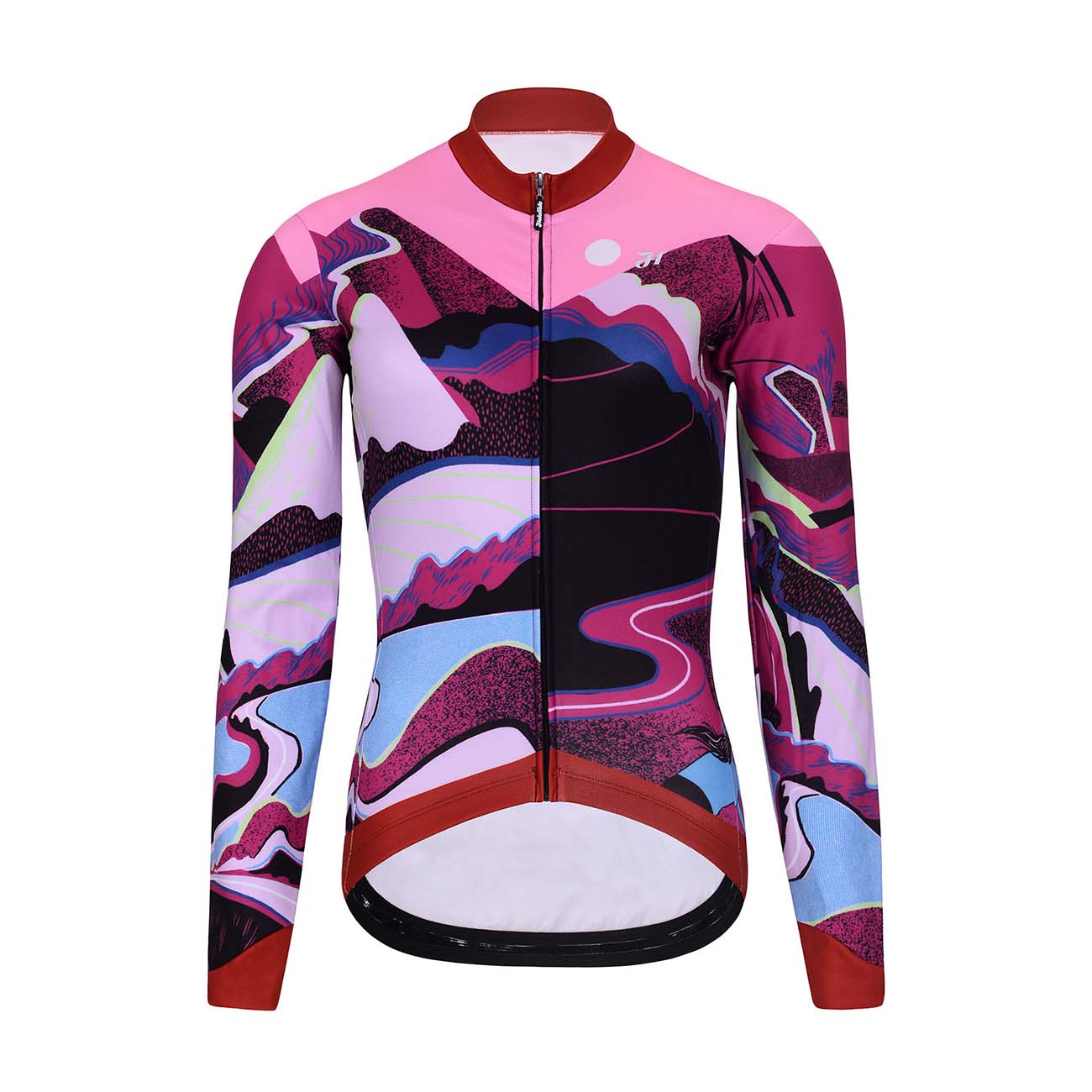 
                HOLOKOLO Cyklistický dres s dlouhým rukávem zimní - SUNSET LADY WINTER - vícebarevná XL
            