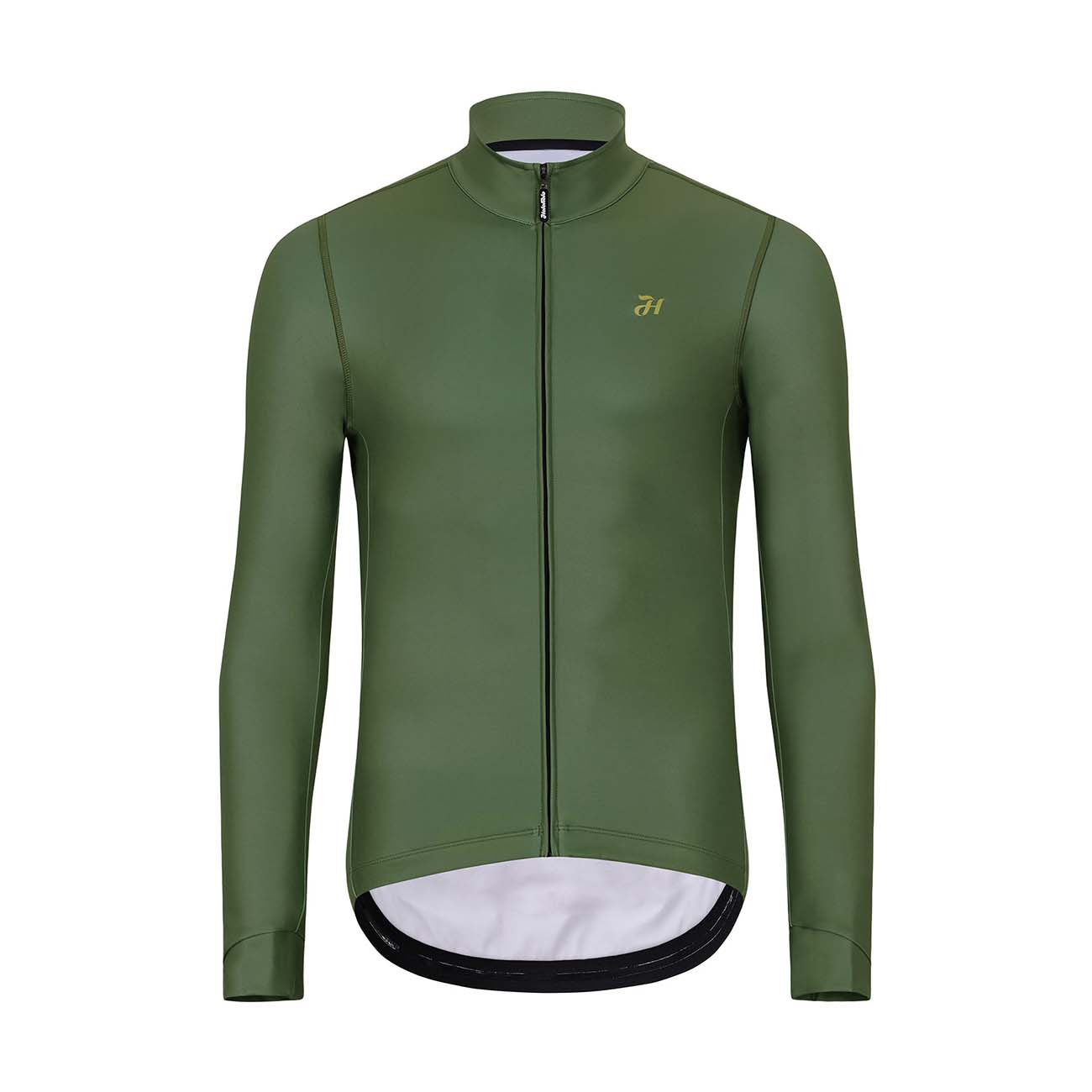 
                HOLOKOLO Cyklistický dres s dlouhým rukávem zimní - PHANTOM WINTER - zelená 4XL
            