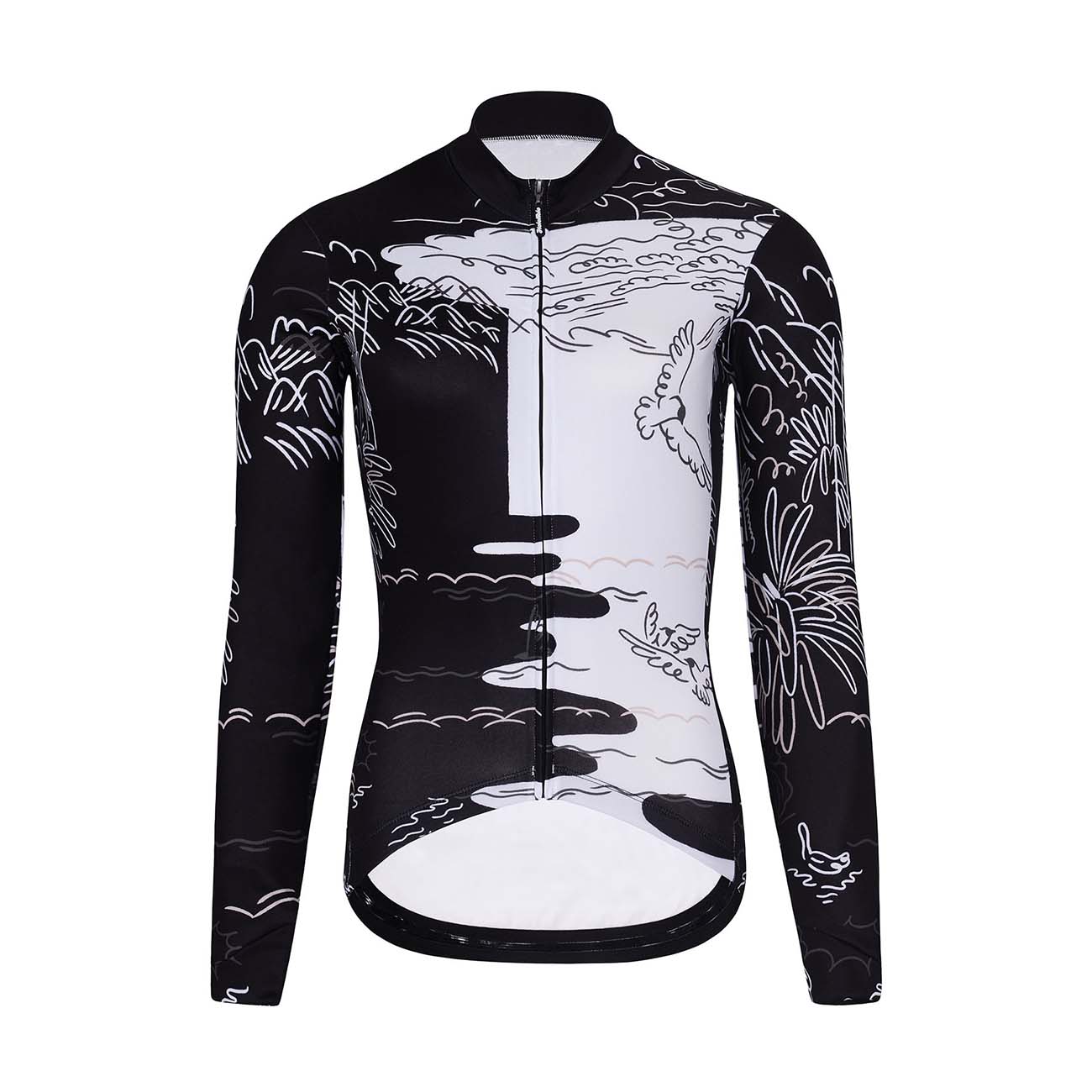 
                HOLOKOLO Cyklistický dres s dlouhým rukávem zimní - VENTURE LADY WINTER - bílá/černá XS
            