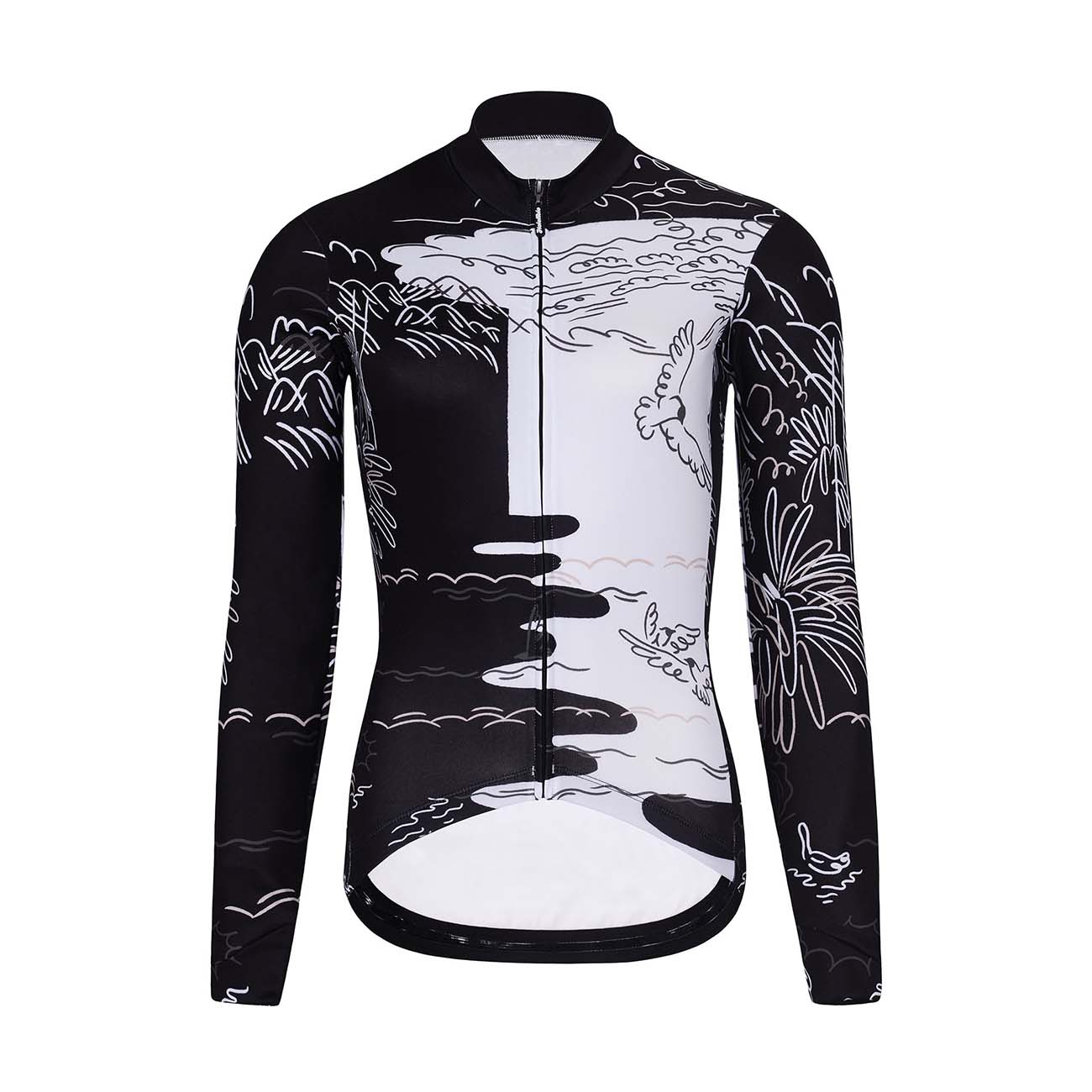 
                HOLOKOLO Cyklistický dres s dlouhým rukávem zimní - VENTURE LADY WINTER - bílá/černá XL
            