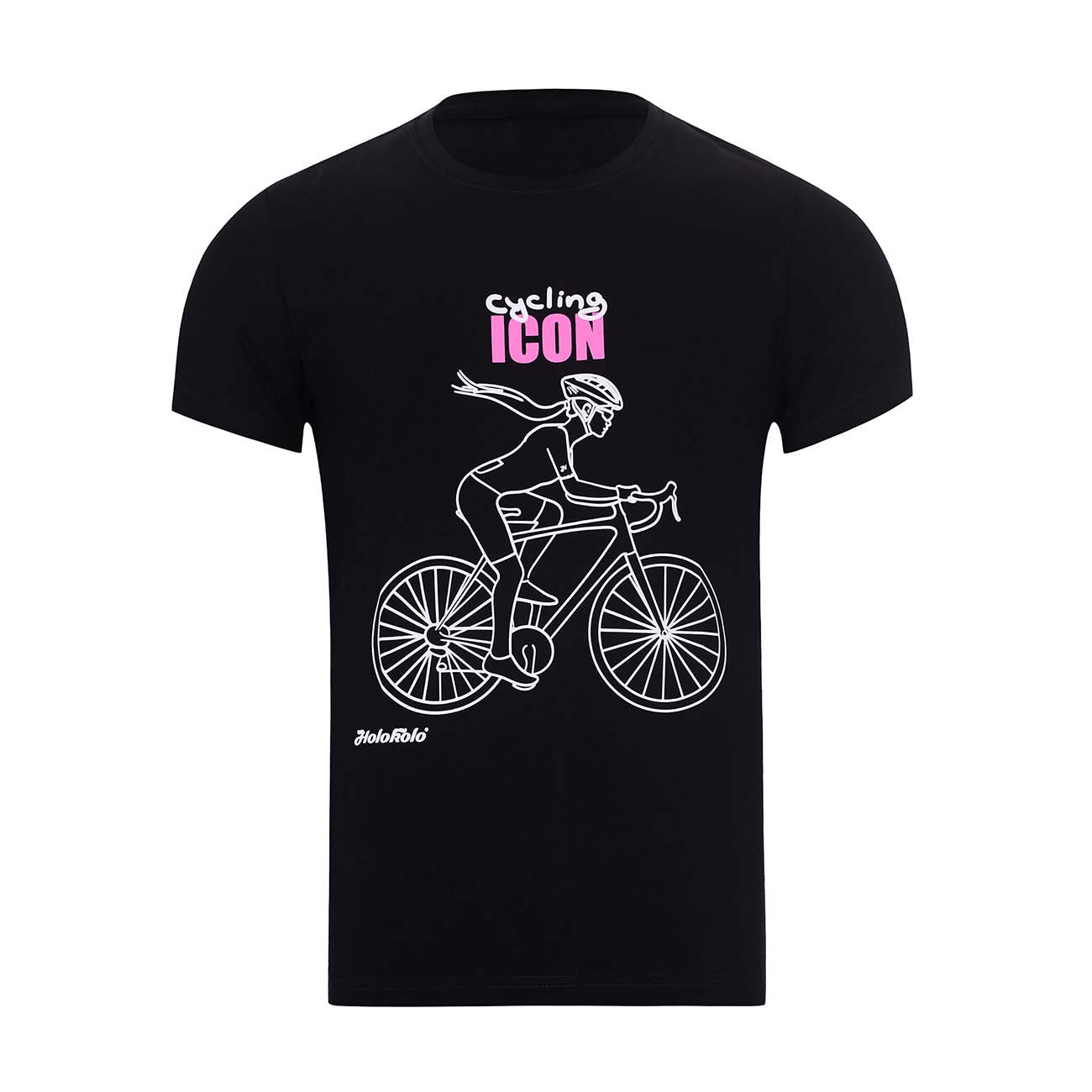 Levně NU. BY HOLOKOLO Cyklistické triko s krátkým rukávem - ICON LADY - černá