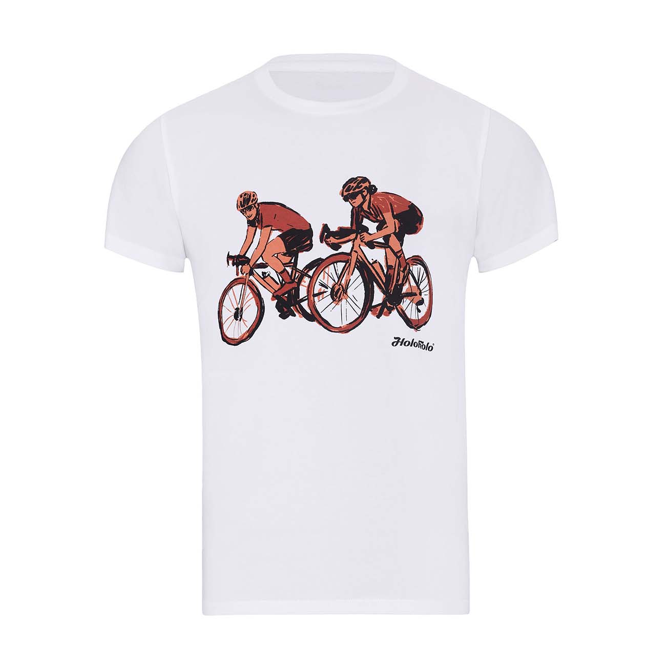 Levně NU. BY HOLOKOLO Cyklistické triko s krátkým rukávem - JUST US - bílá