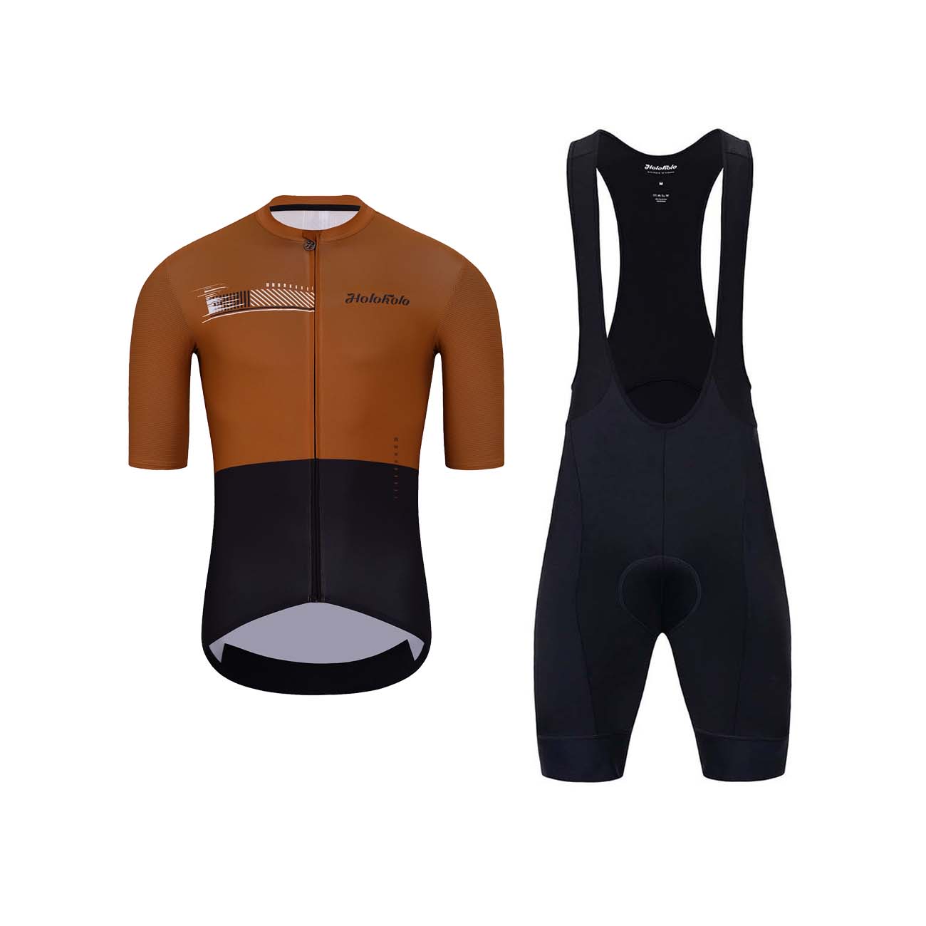 
                HOLOKOLO Cyklistický krátký dres a krátké kalhoty - VIBES - černá/hnědá
            