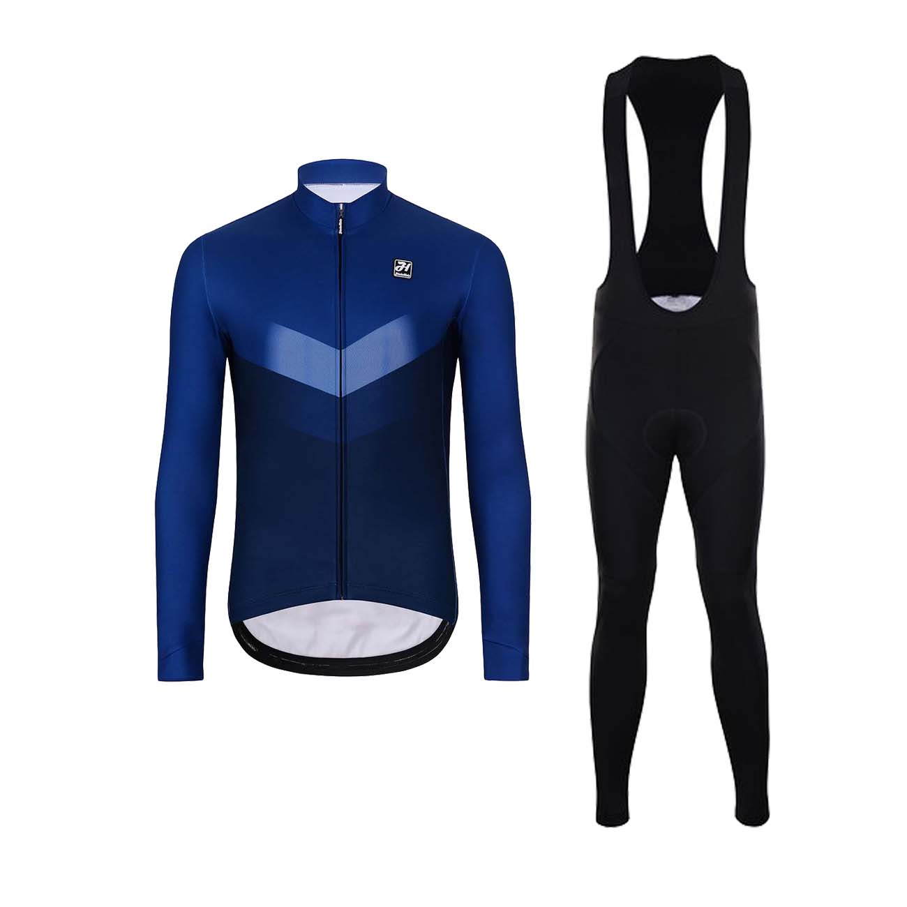 
                HOLOKOLO Cyklistický dlouhý dres a kalhoty - ARROW WINTER - černá/modrá
            