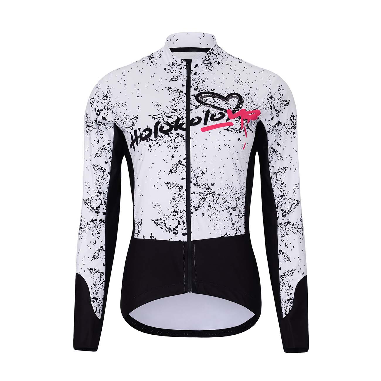 
                HOLOKOLO Cyklistická zateplená bunda - GRAFFITI LADY - černá/bílá
            