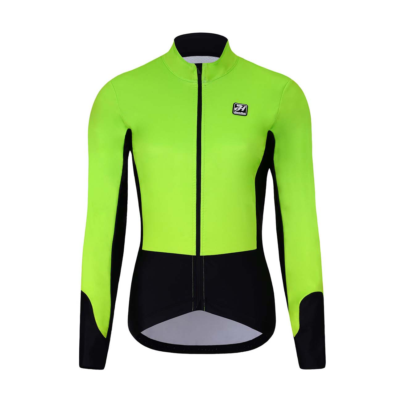 
                HOLOKOLO Cyklistická zateplená bunda - CLASSIC LADY - žlutá/zelená/černá XS
            