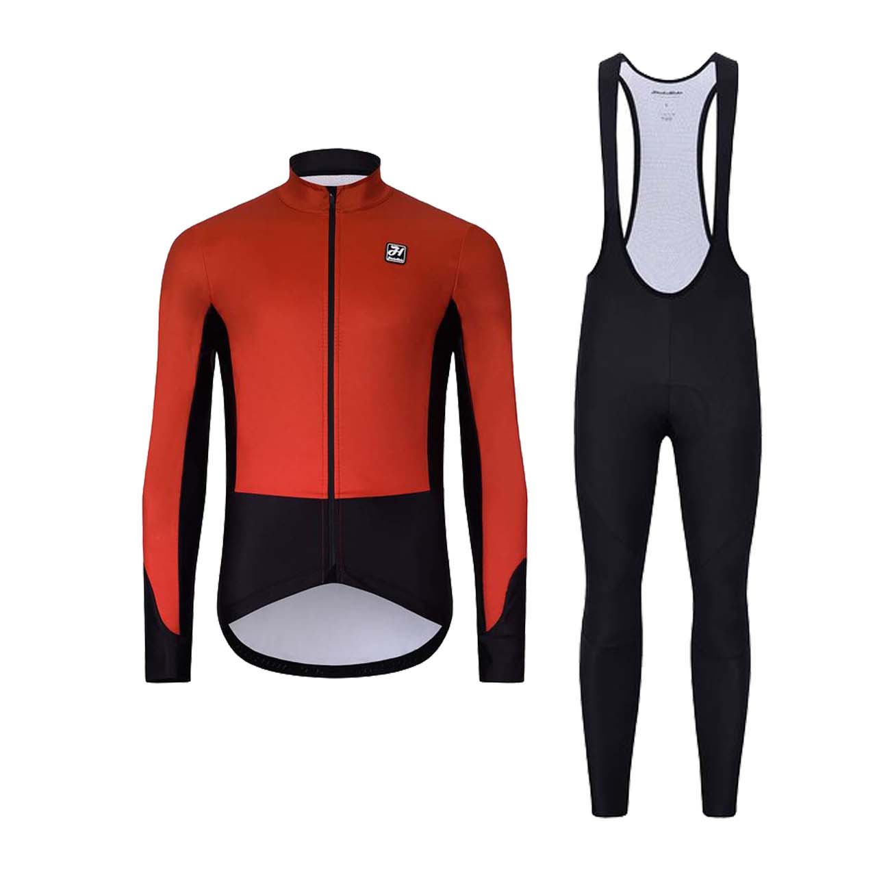 
                HOLOKOLO Cyklistická zimní bunda a kalhoty - CLASSIC - černá/červená
            