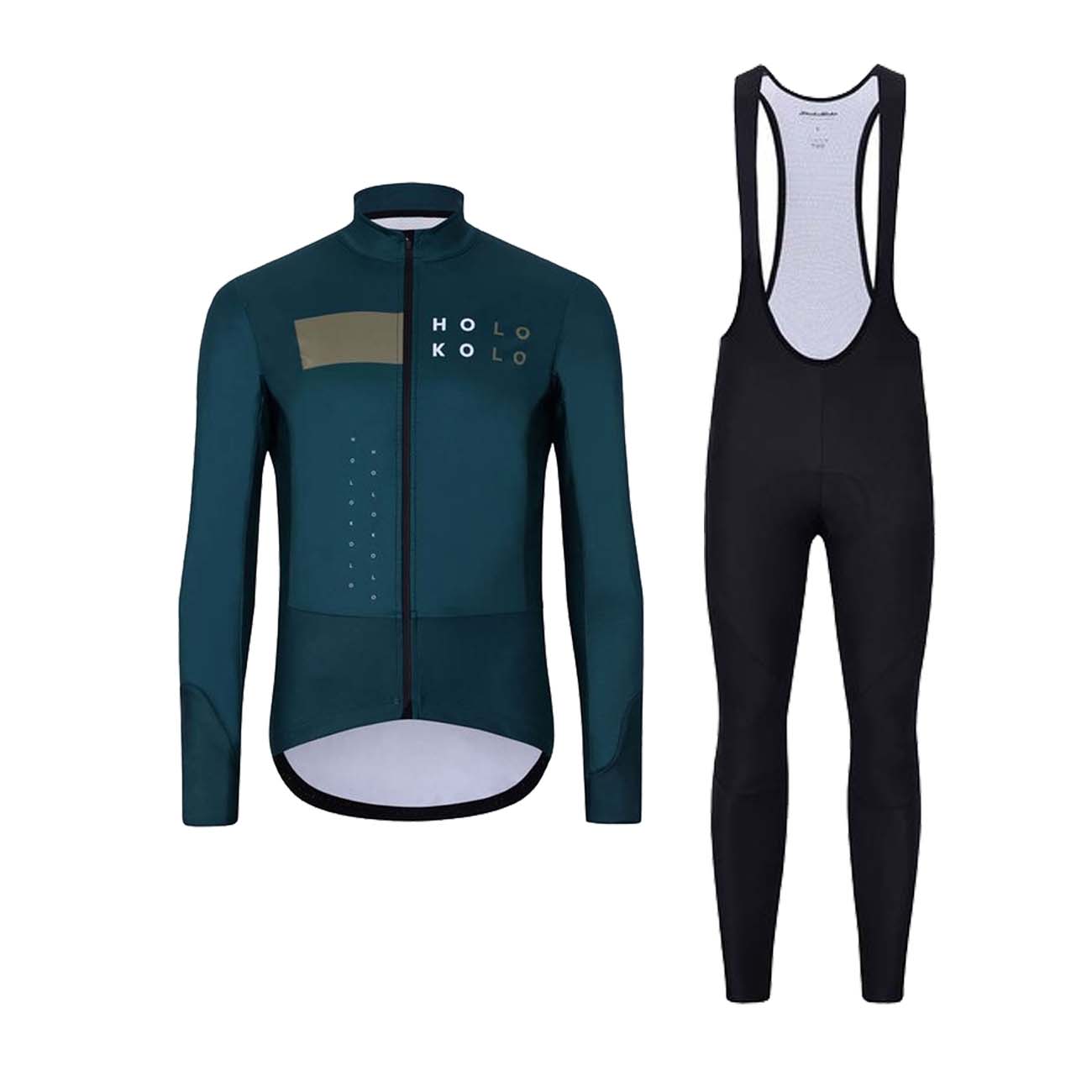 Levně HOLOKOLO Cyklistická zimní bunda a kalhoty - ELEMENT - modrá/černá
