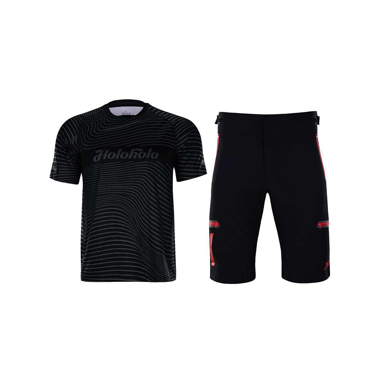 
                HOLOKOLO Cyklistický MTB dres a kalhoty - BLACK VIBE MTB - černá
            