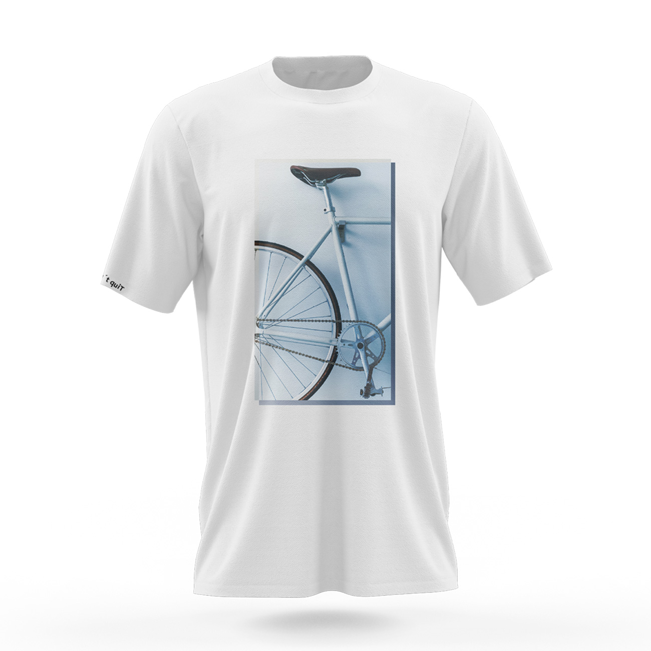 NU. BY HOLOKOLO Cyklistické triko s krátkým rukávem - DON'T QUIT - modrá/bílá 3XL