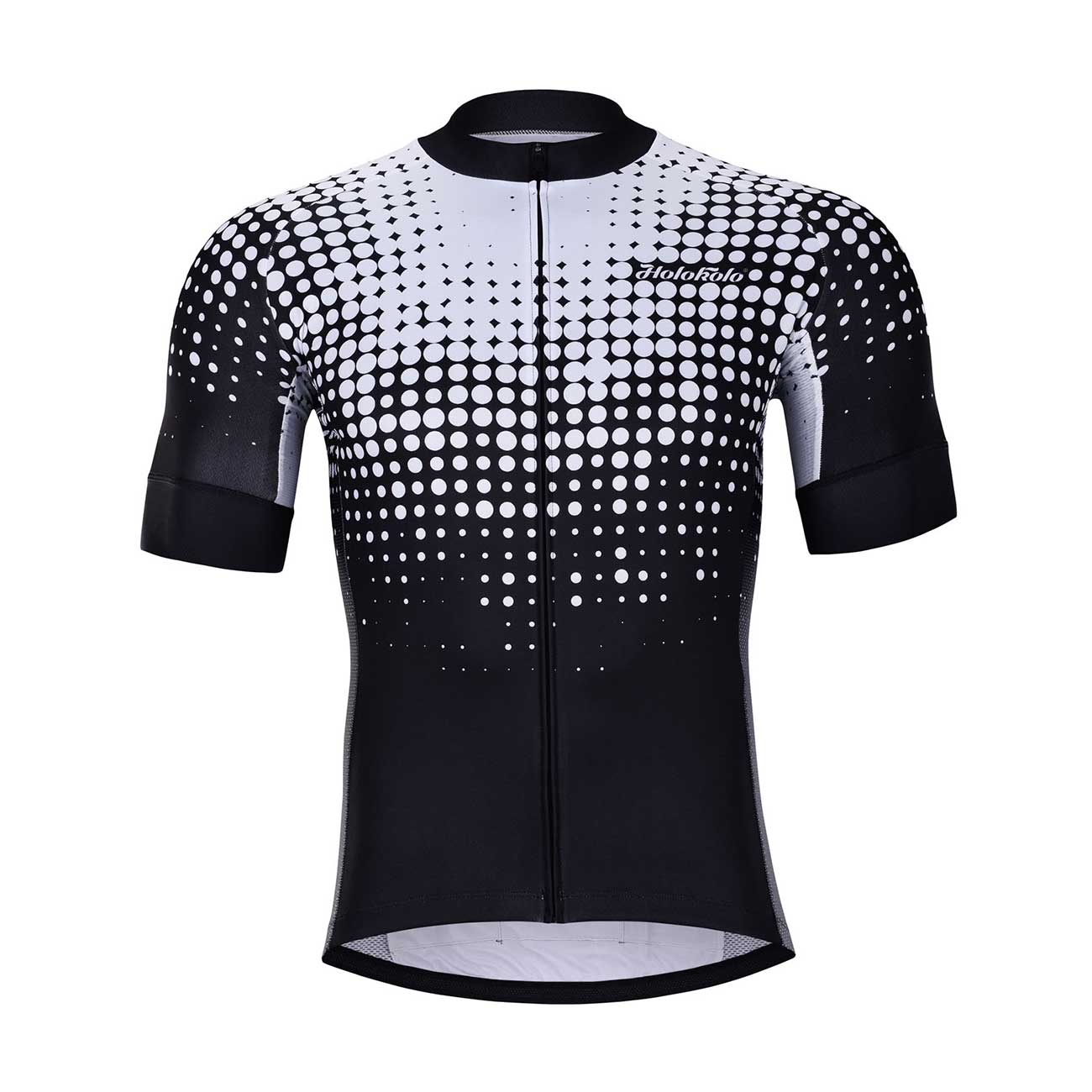 Levně HOLOKOLO Cyklistický dres s krátkým rukávem - FROSTED - černá/bílá
