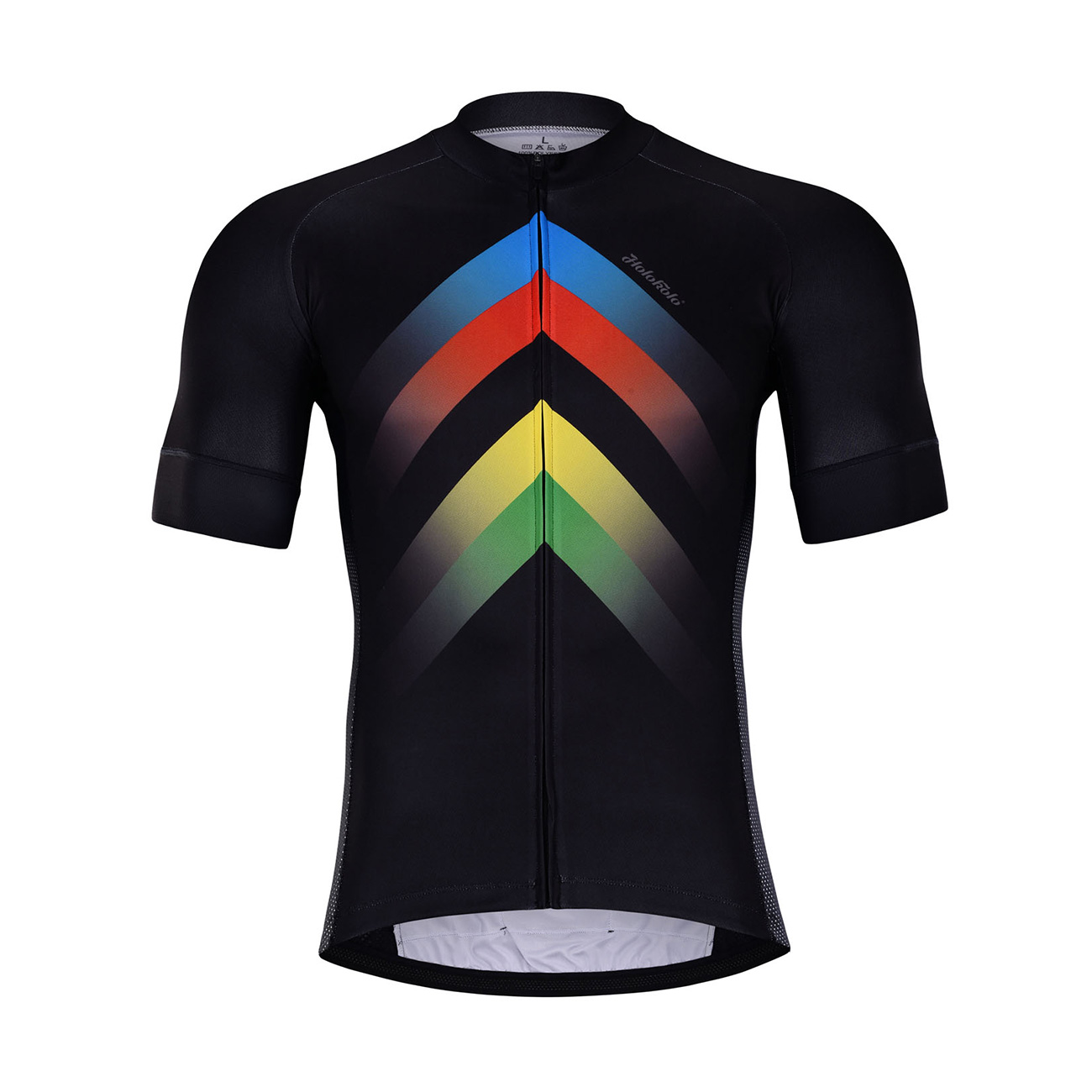 
                HOLOKOLO Cyklistický dres s krátkým rukávem - HYPER - černá/duhová
            