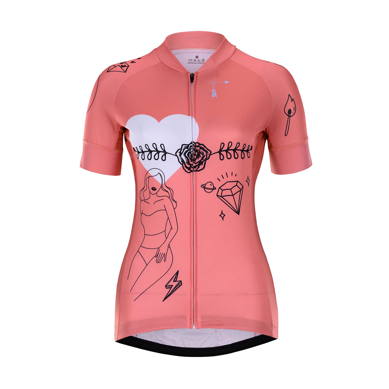 
                HOLOKOLO Cyklistický dres s krátkým rukávem - RAZZLE DAZZLE LADY - růžová
            