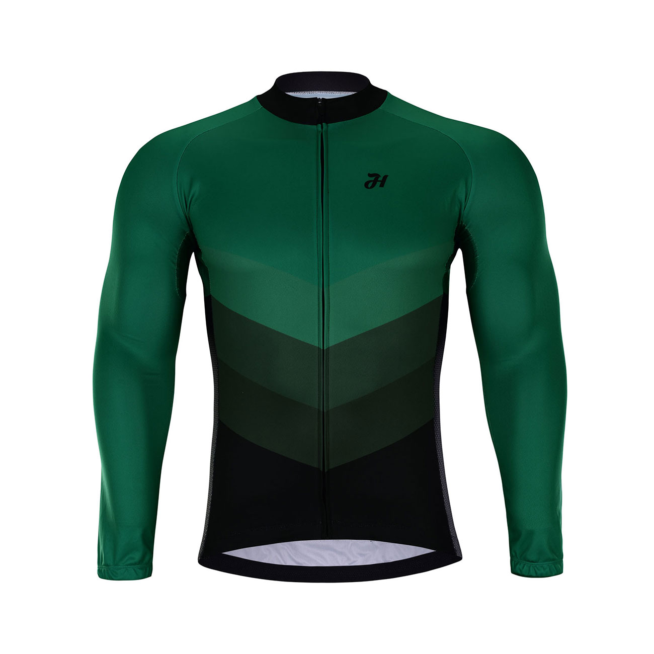 
                HOLOKOLO Cyklistický dres s dlouhým rukávem letní - NEW NEUTRAL SUMMER - černá/zelená XS
            