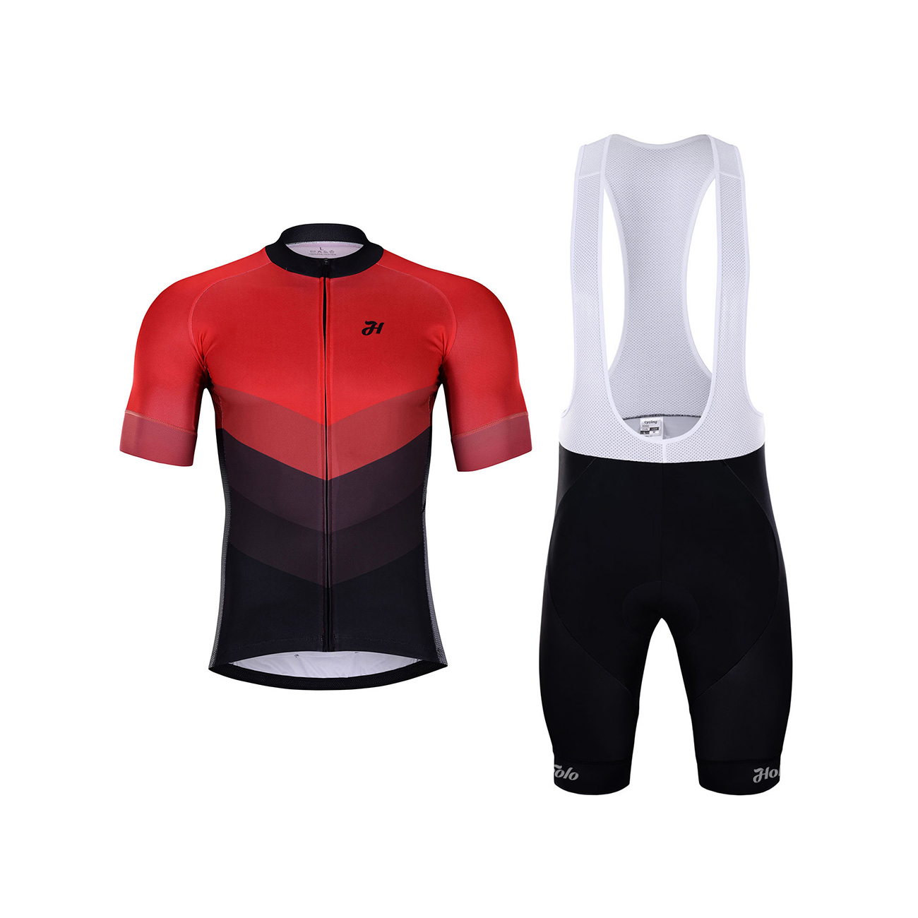 
                HOLOKOLO Cyklistický krátký dres a krátké kalhoty - NEW NEUTRAL - černá/červená
            
