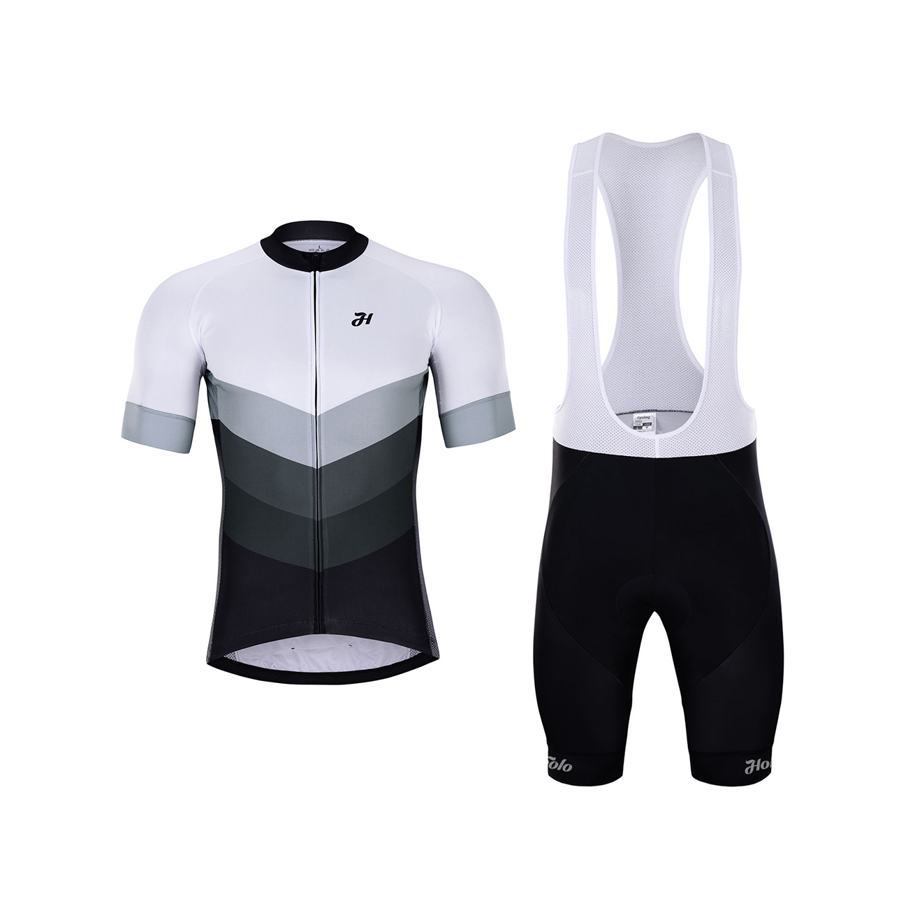 
                HOLOKOLO Cyklistický krátký dres a krátké kalhoty - NEW NEUTRAL - černá/bílá
            