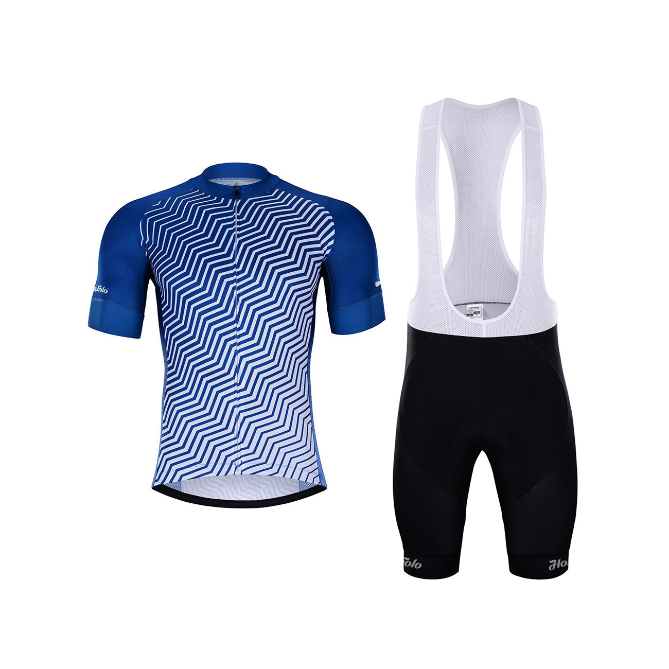 
                HOLOKOLO Cyklistický krátký dres a krátké kalhoty - DAYBREAK - bílá/modrá/černá
            