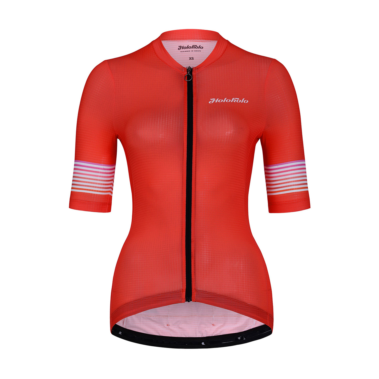 Levně HOLOKOLO Cyklistický dres s krátkým rukávem - RAINBOW LADY - červená