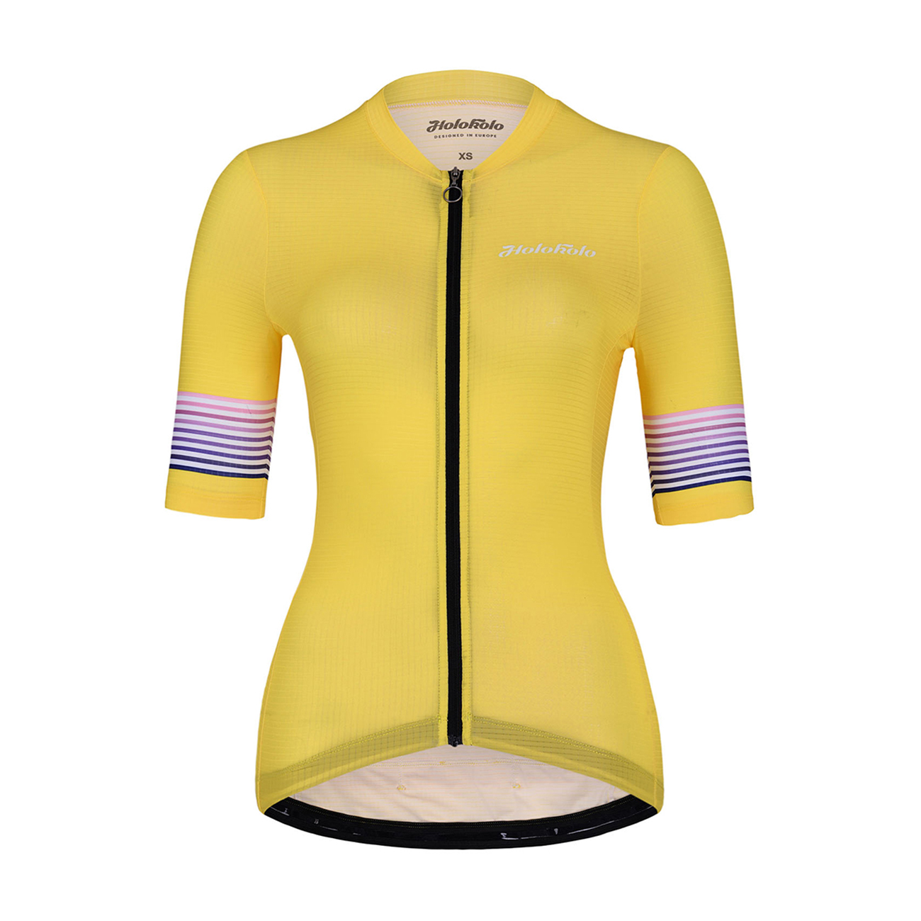 
                HOLOKOLO Cyklistický dres s krátkým rukávem - RAINBOW LADY - žlutá XS
            
