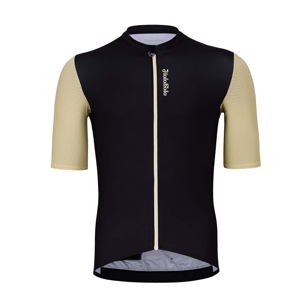 
                HOLOKOLO Cyklistický dres s krátkým rukávem - RELIABLE ELITE - béžová/černá M
            