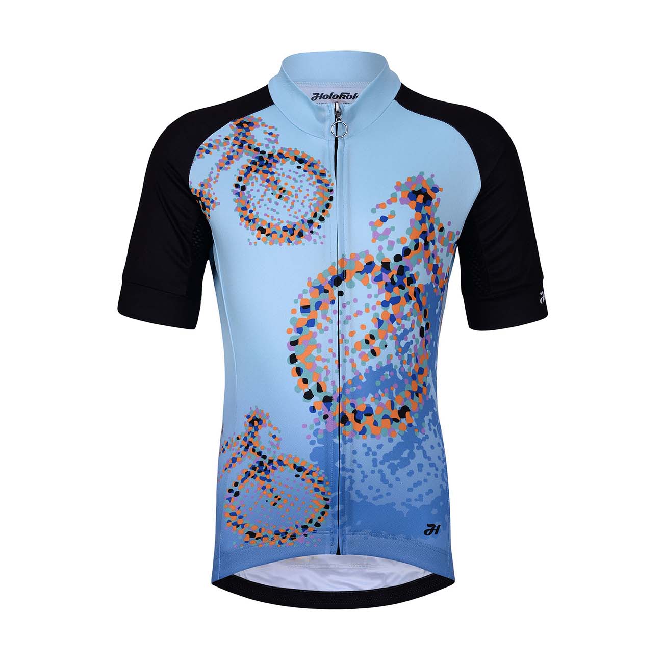 
                HOLOKOLO Cyklistický dres s krátkým rukávem - BIKERS KIDS - černá/modrá
            