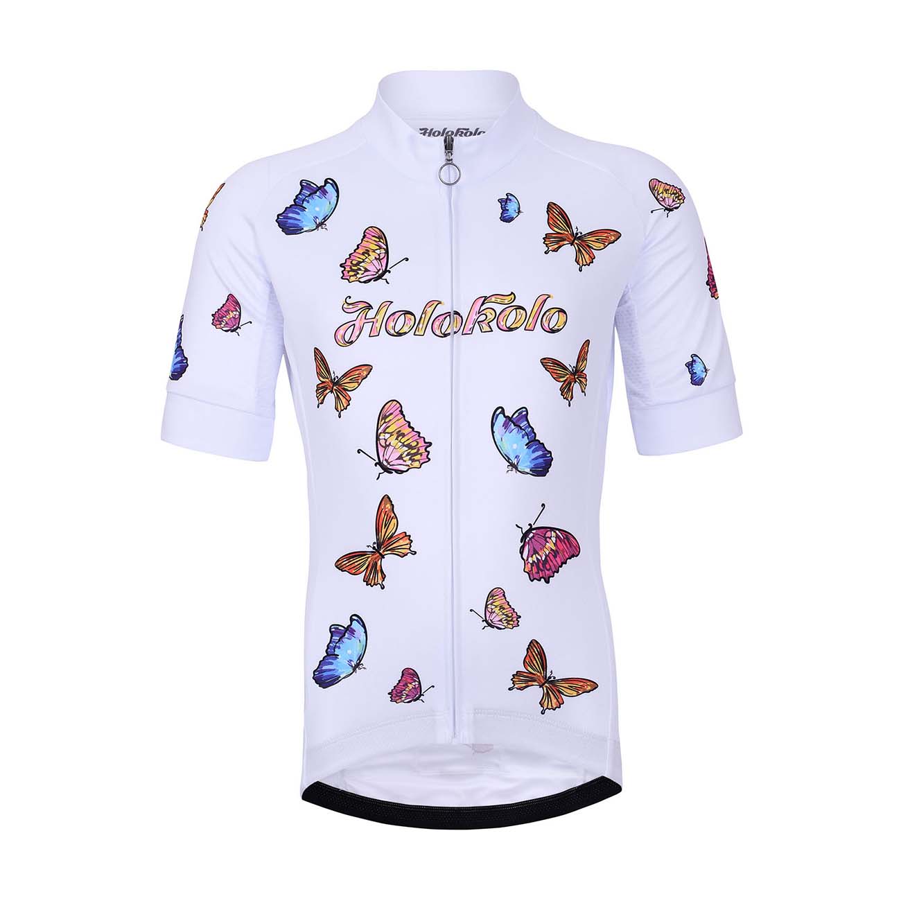 
                HOLOKOLO Cyklistický dres s krátkým rukávem - BUTTERFLIES KIDS - vícebarevná/bílá
            