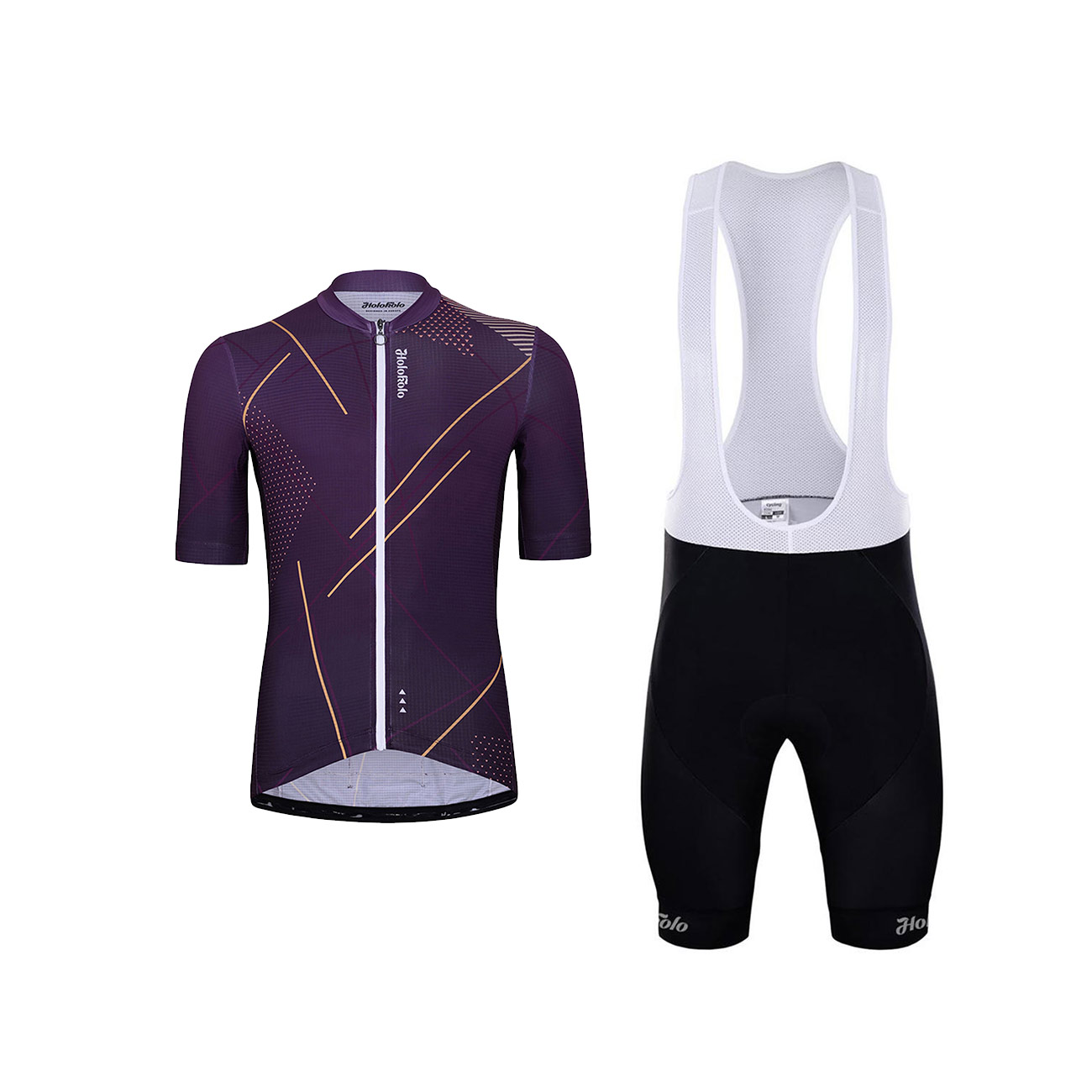 
                HOLOKOLO Cyklistický krátký dres a krátké kalhoty - SPARKLE - fialová/černá
            
