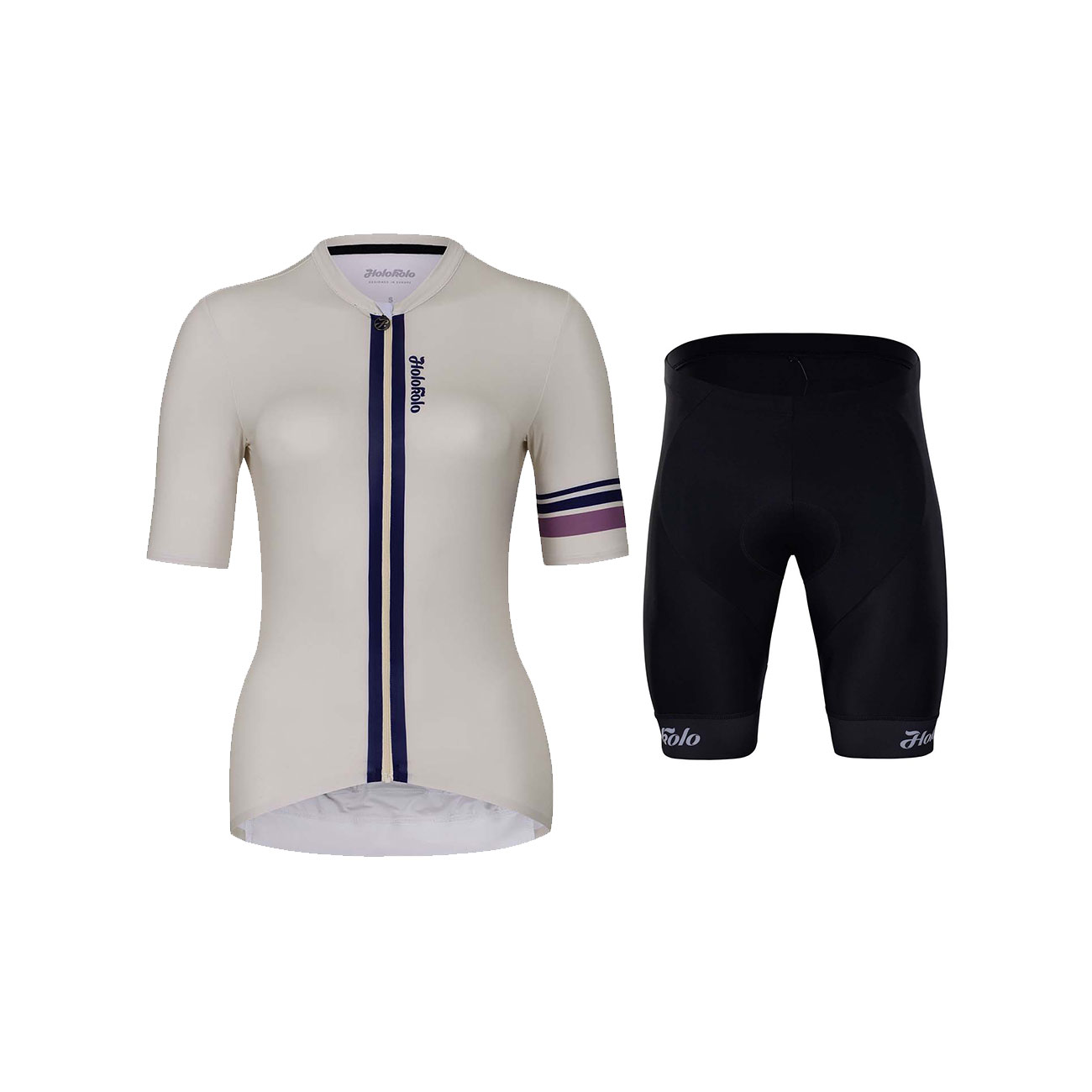 
                HOLOKOLO Cyklistický krátký dres a krátké kalhoty - HONEST ELITE LADY - černá/béžová
            