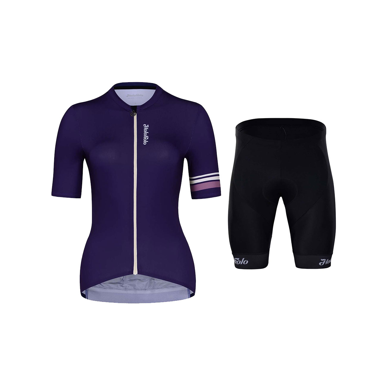
                HOLOKOLO Cyklistický krátký dres a krátké kalhoty - EXCITED ELITE LADY - černá/modrá
            