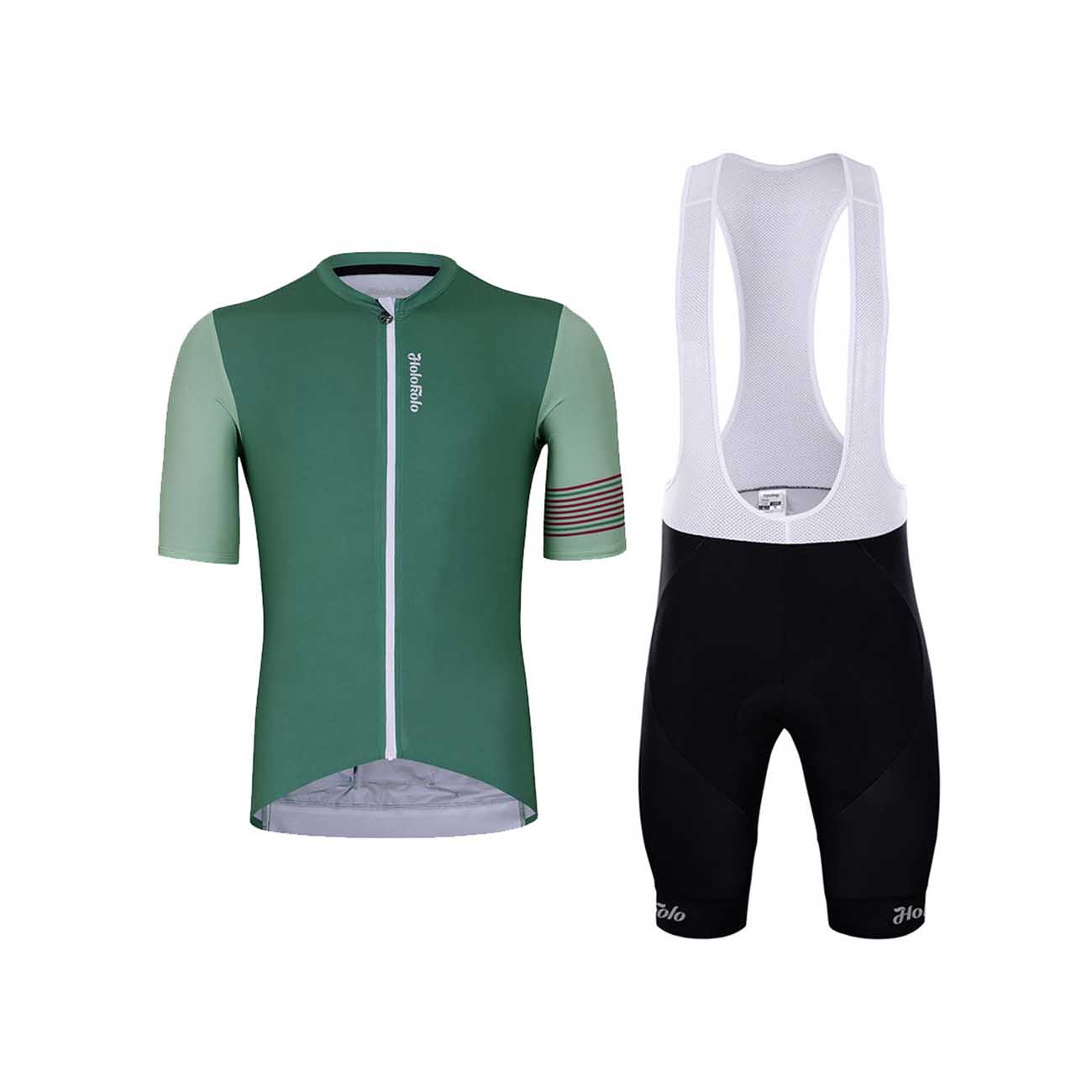 
                HOLOKOLO Cyklistický krátký dres a krátké kalhoty - KIND ELITE - zelená/černá
            