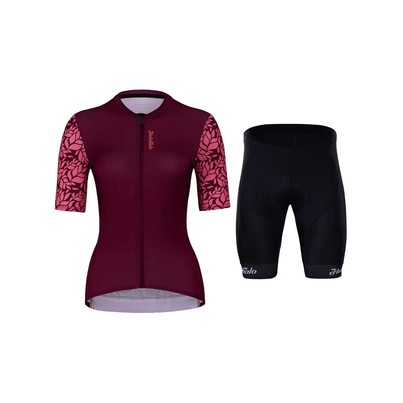 
                HOLOKOLO Cyklistický krátký dres a krátké kalhoty - GLORIOUS ELITE LADY - černá/fialová/růžová
            