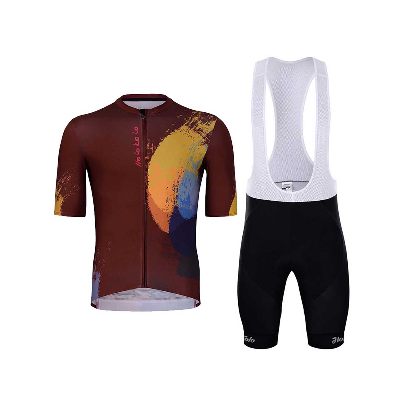 
                HOLOKOLO Cyklistický krátký dres a krátké kalhoty - SURPRISED ELITE - bordó/černá
            